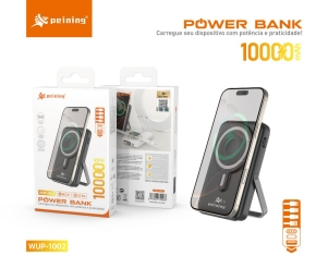 POWER BANK 10.000mAh, Indução, 2 em 1 WUP-1002/1007