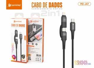CABO DE DADOS 1,2M - 2 IN 1 - PEI-J47