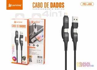CABO DE DADOS 1,2M - 4 IN 1 - PEI-J48